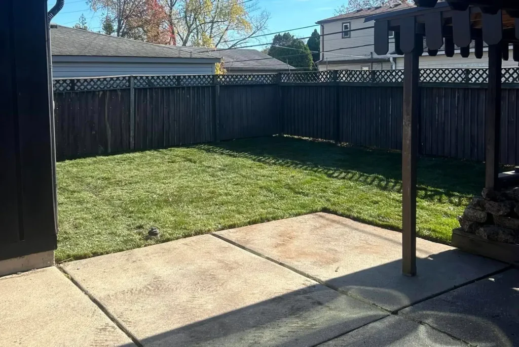 Backyard Cleanup and sod placement - After- Frontier Landscape Brighton MI
